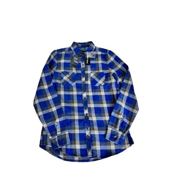 Official Harry Potter Ravenclaw Plaid Flannel Button-Down Shirt-NWT - Picture 7 of 11